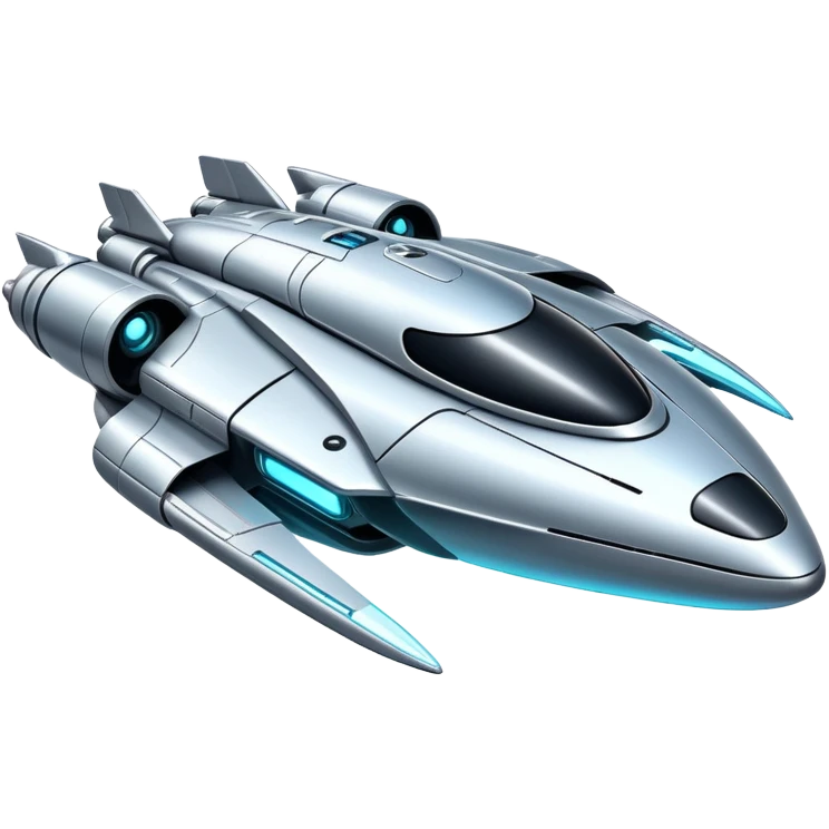Sleek futuristic spaceship with glowing engines emoji