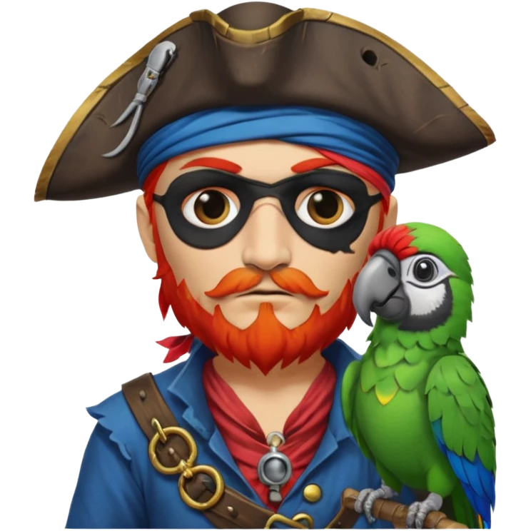 pirate and parrot emoji