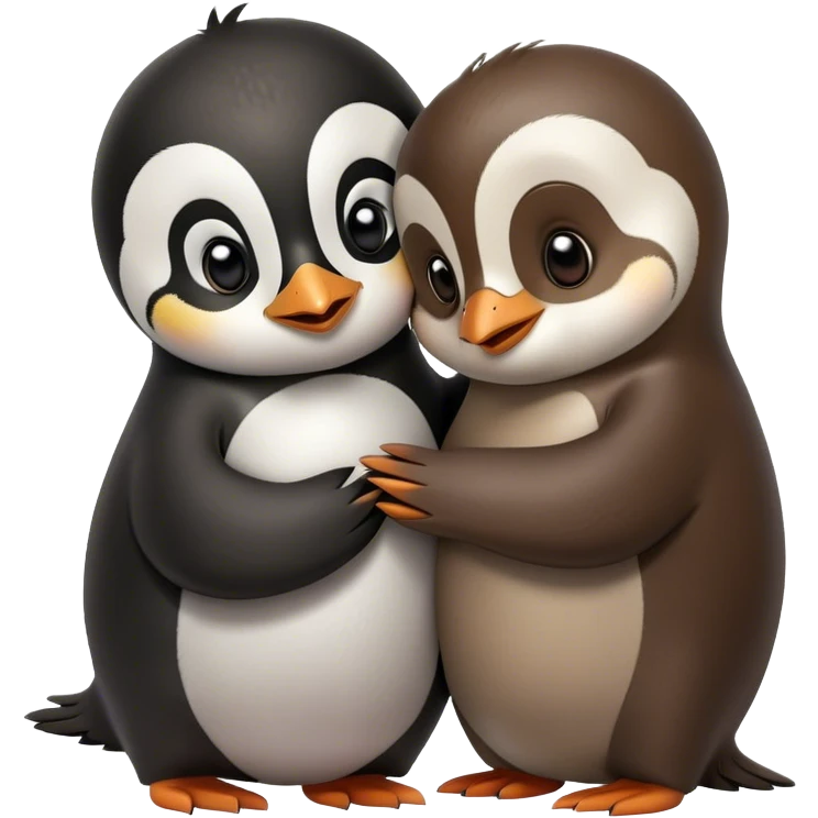 Pinguin liebt einen otter emoji
