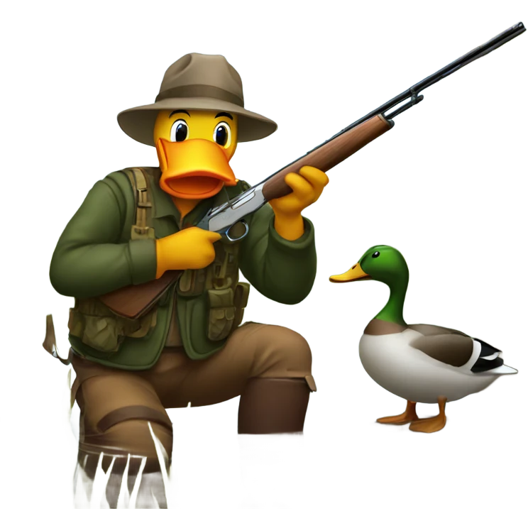 Hunter duck hunting  emoji