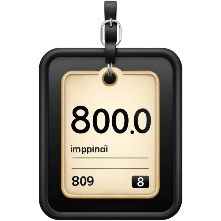 Tag with the price of 800₽ emoji