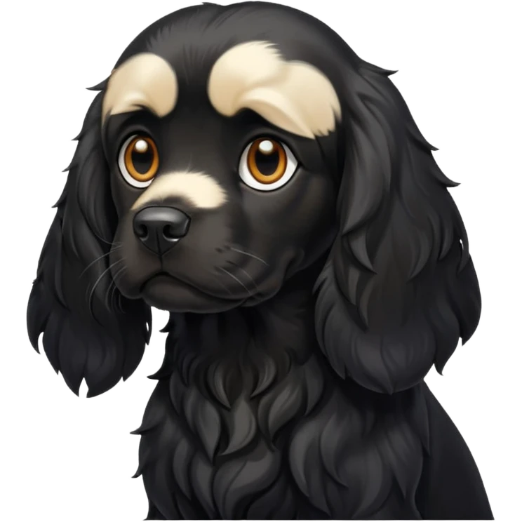 Black cocker spaniel emoji