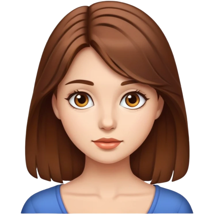 beautiful girl with brown hair emoji