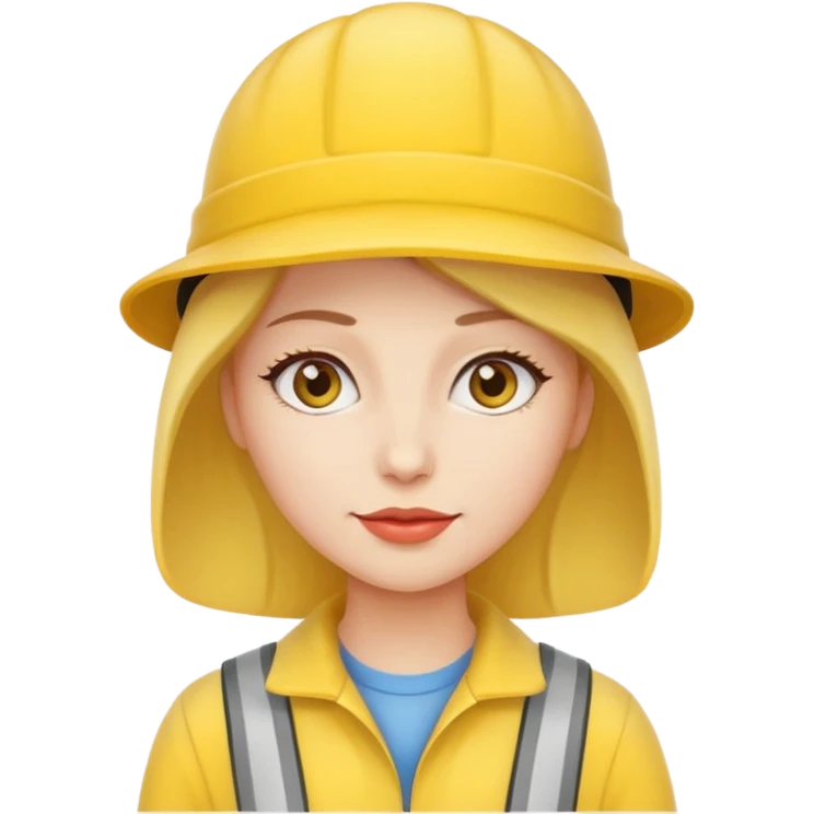 woman with yellow hat emoji