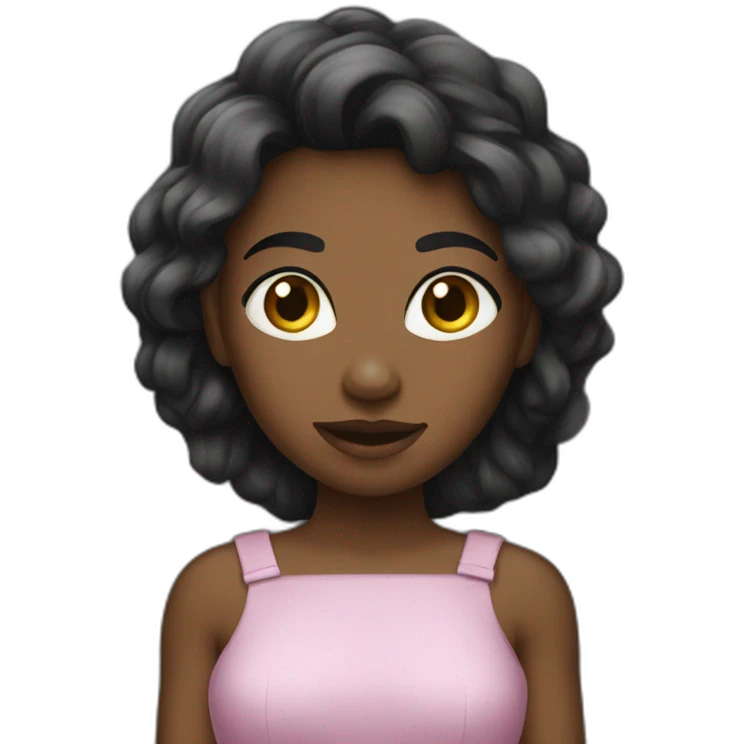 Femme noir qui porte Robe emoji