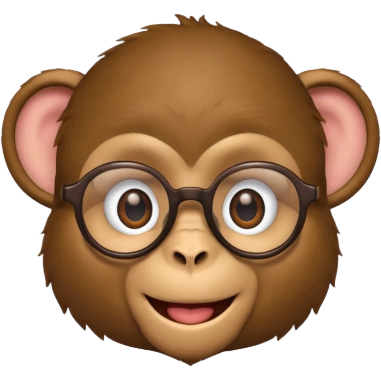 monkey with glasses emoji