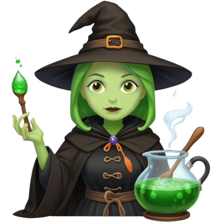 green witch cooking potion emoji