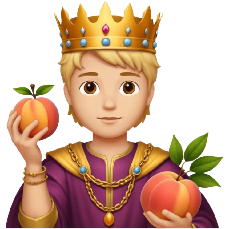 young king and peach emoji