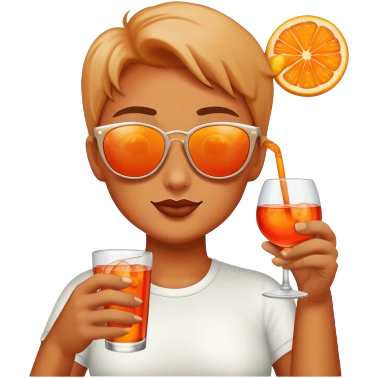 Sun emoji 🌞 drinking aperol emoji