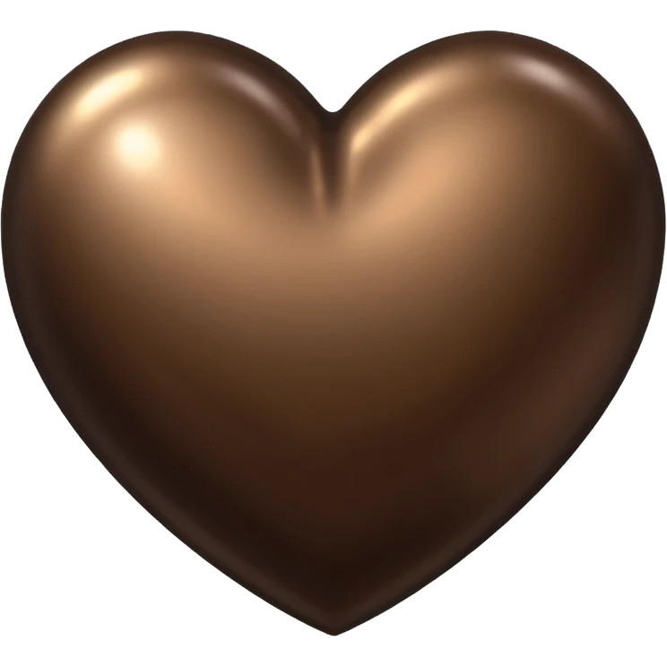 dark brown metallic heart emoji