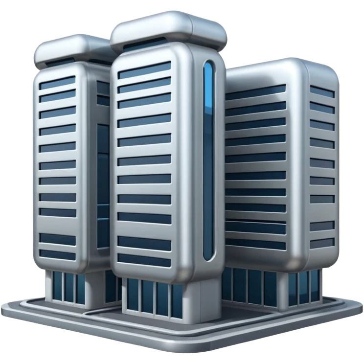 building with technological elements emoji