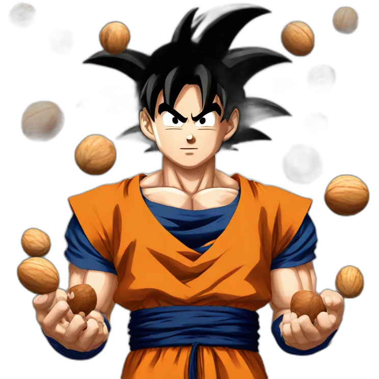 goku holding nuts emoji