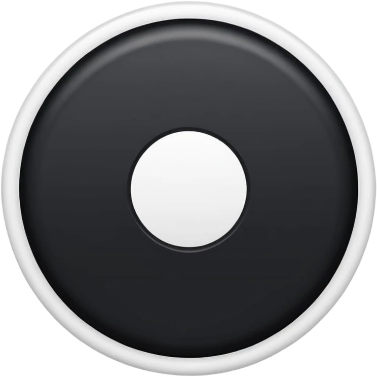 A black circle surrounded by a white circle surrounded by a white circle  emoji