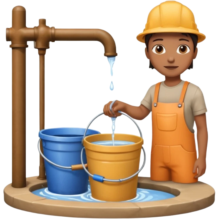 well with bucket emoji