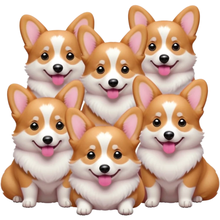 pink corgis  emoji