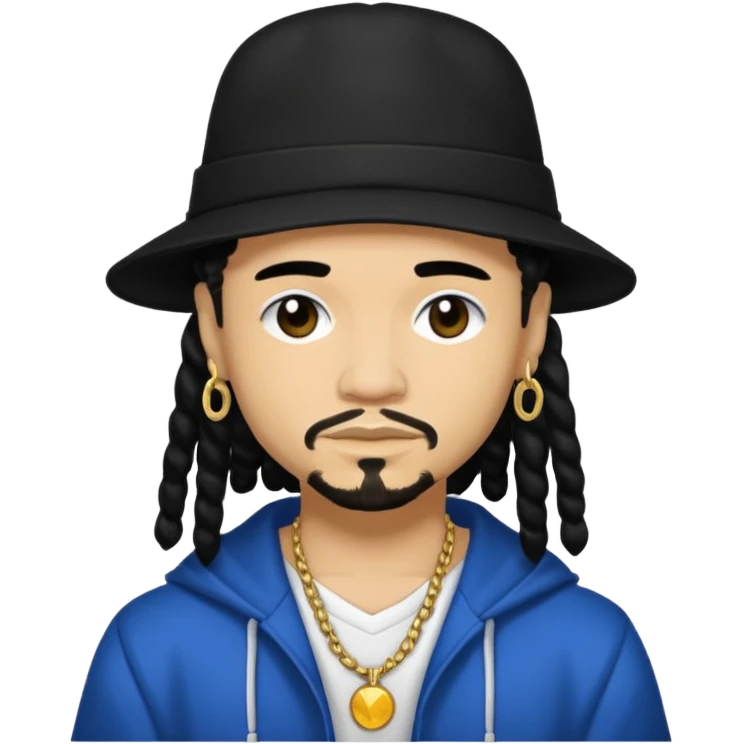 Bizzy Bone with black hair emoji