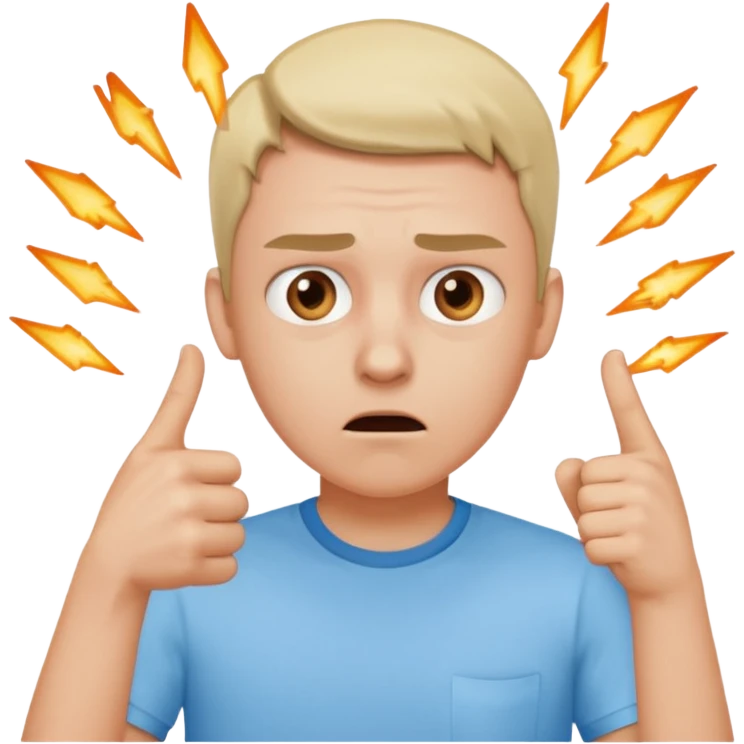 A person in the front row feeling scared, with the audience behind them POINTING FINGER. emoji