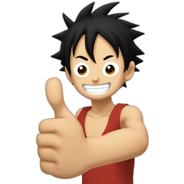 Luffy thumbs up emoji