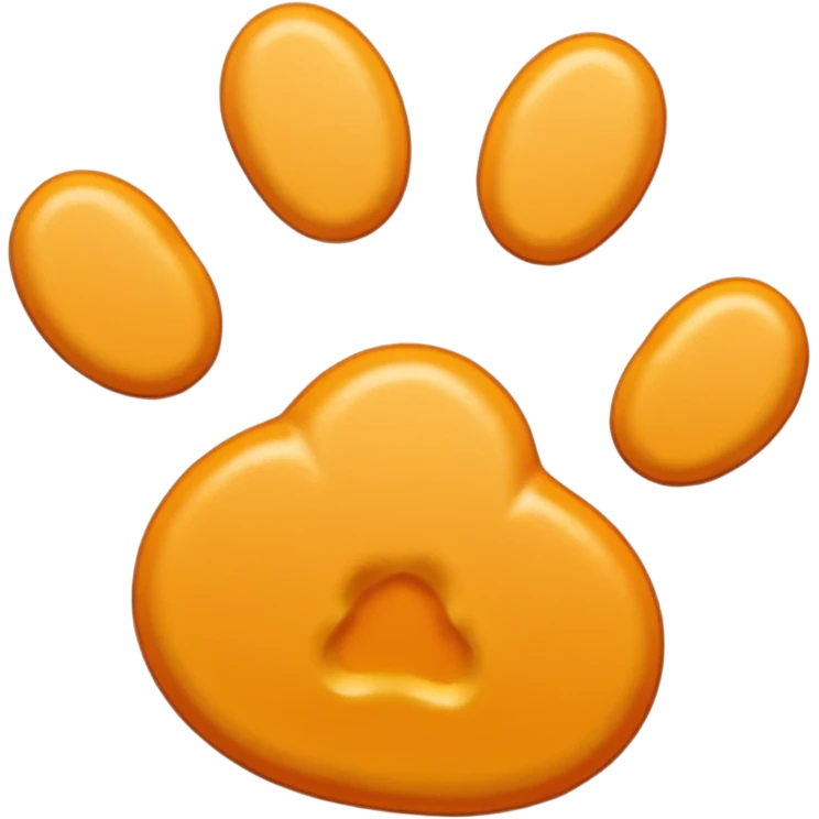 a very light pale yellow-orange pawprint emoji