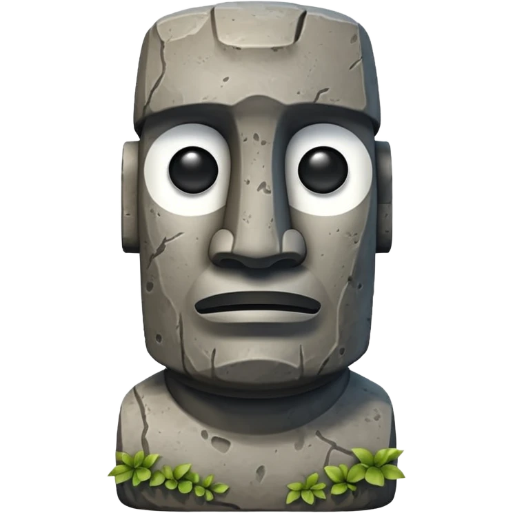 A realistic moai statue emoji