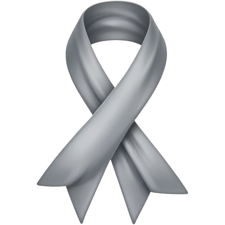 grey cancer ribbon emoji