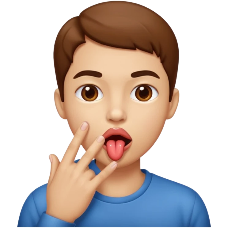 😌👅🤏 emoji