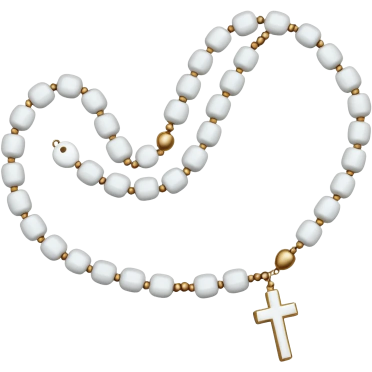 prayer bead white without logo emoji