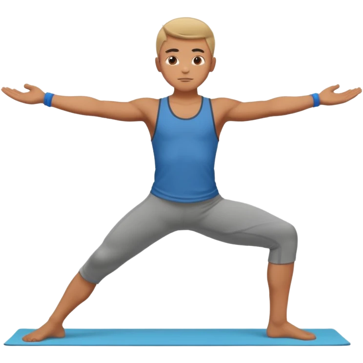 warrior boy yoga poses emoji