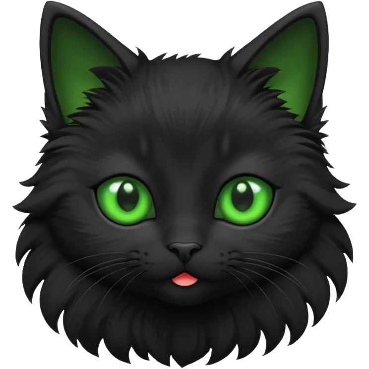black kitten emoji