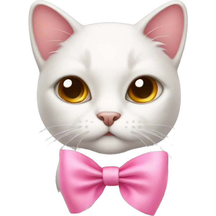 Cat with pink bow emoji
