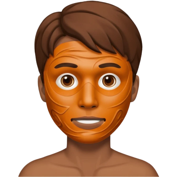 man with clay face mask emoji
