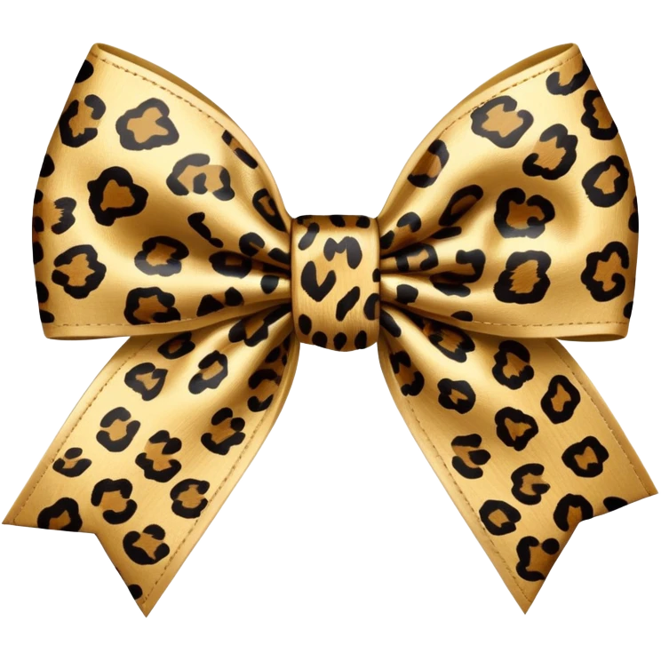 leopard print bow   emoji
