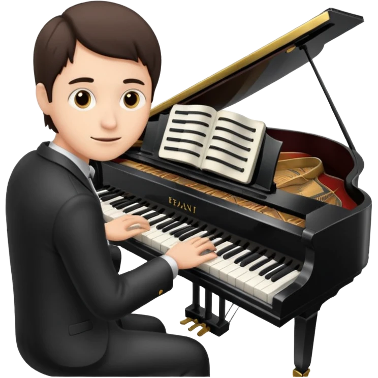 Practicing piano emoji