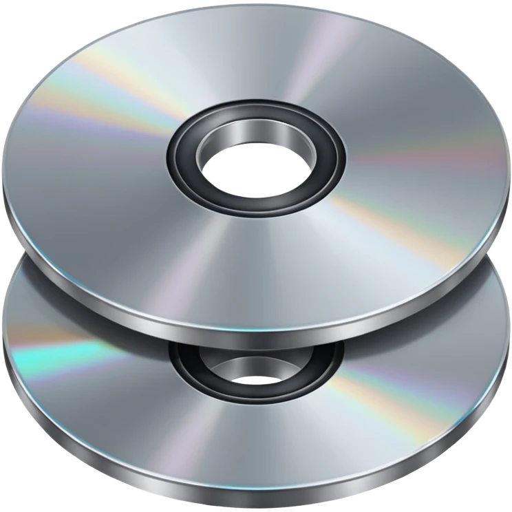two metal computer disks emoji
