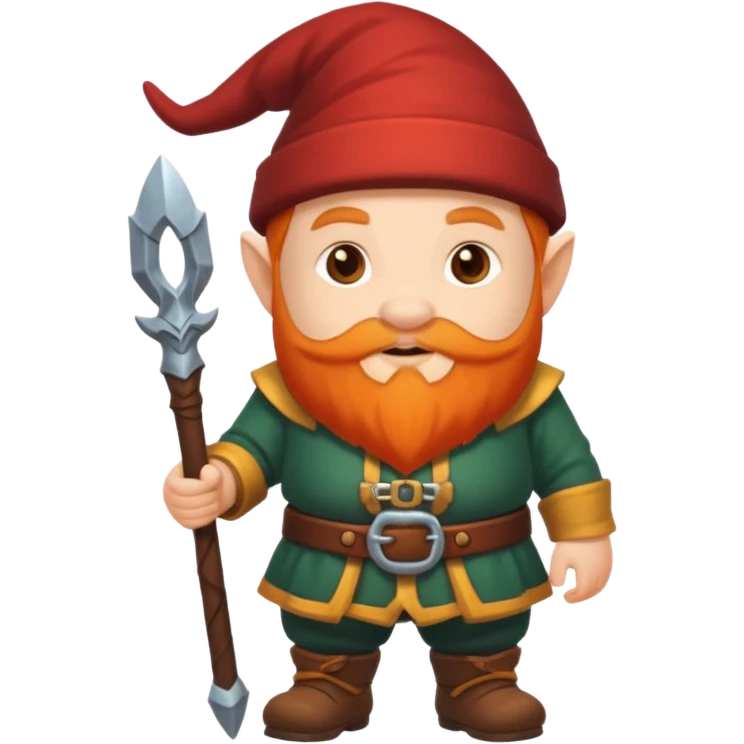 Cute dwarf full body emoji