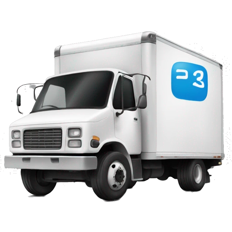 Box truck with “PGS” letters on the side emoji