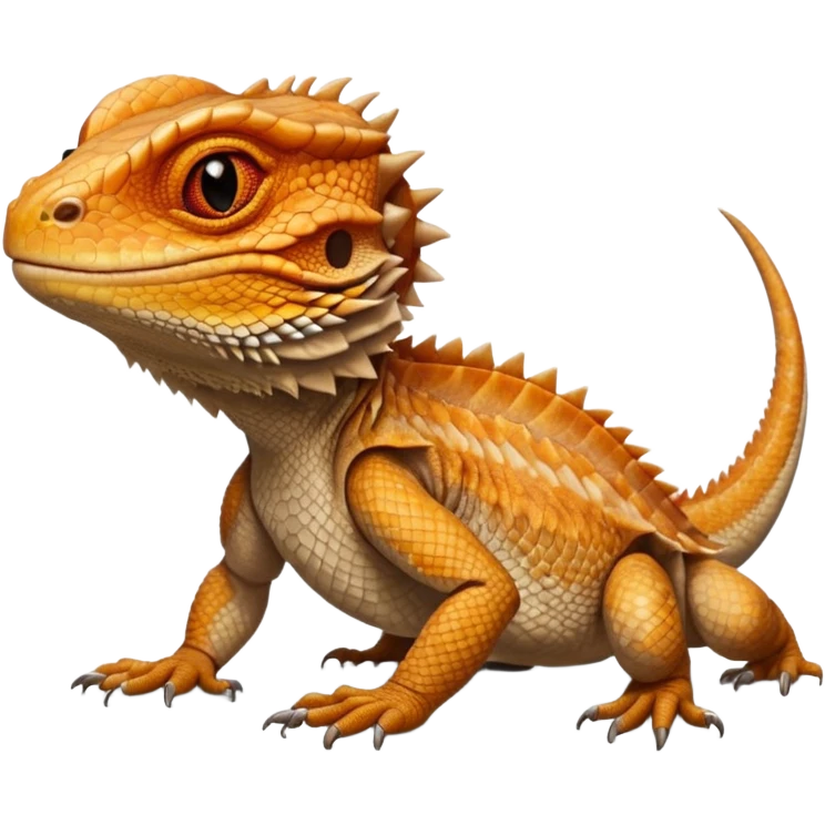 A hyper-realistic bearded dragon  emoji