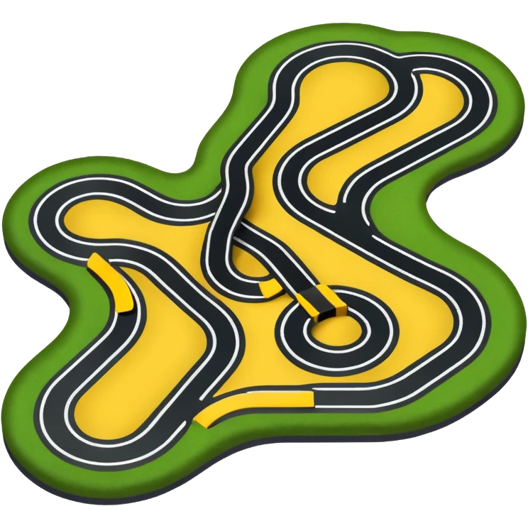 creat the nurburgring track map as a emoji emoji