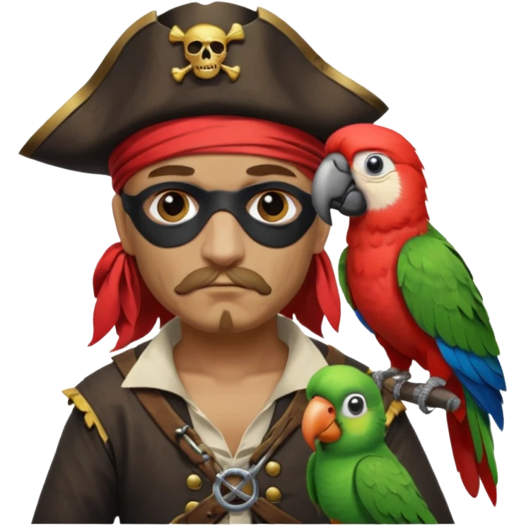 pirate and parrot emoji