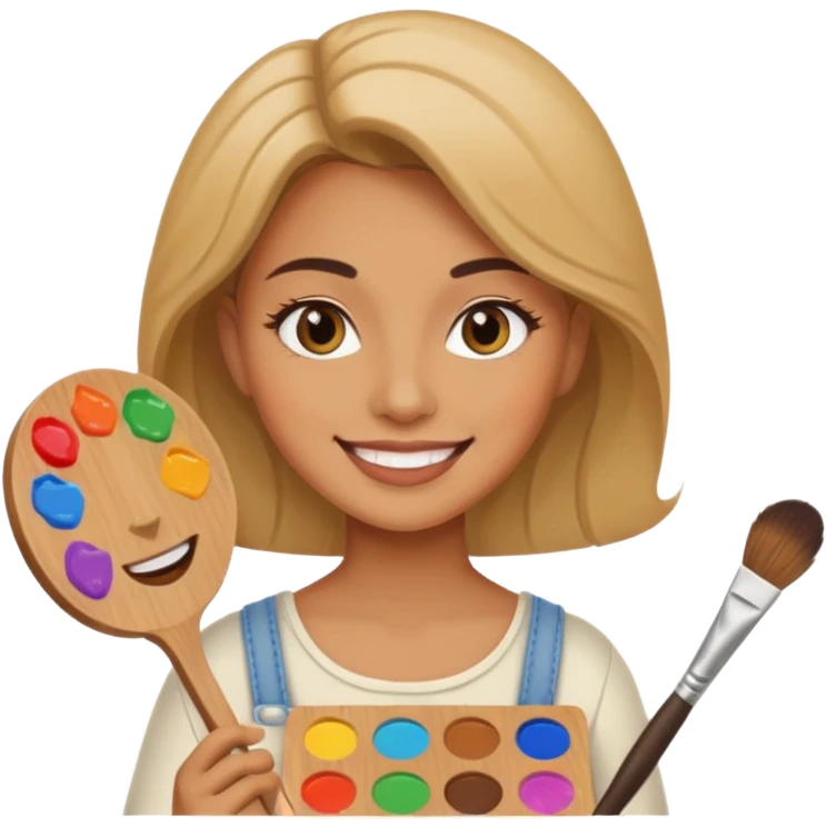 Woman with palette & brush emoji