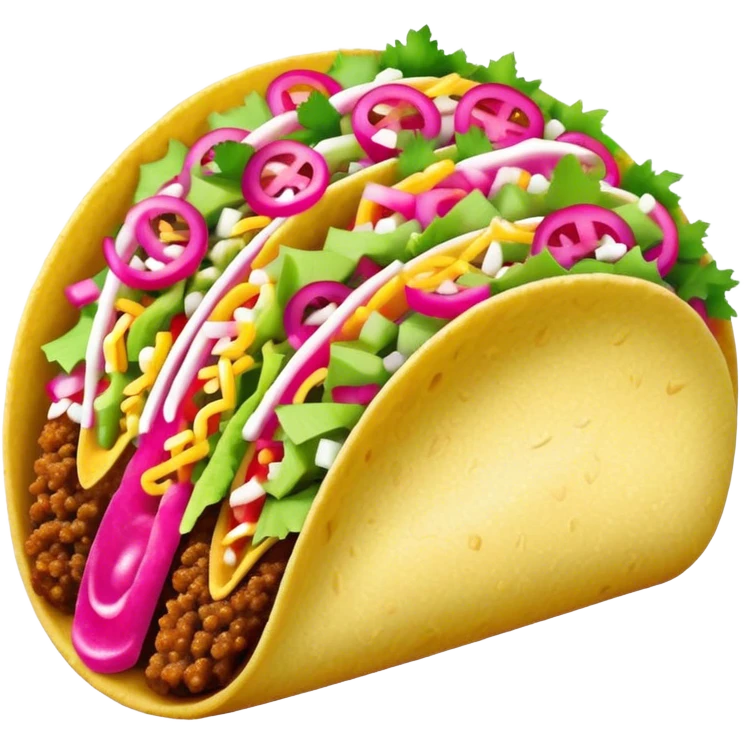 Hot pink tacos sparkly emoji