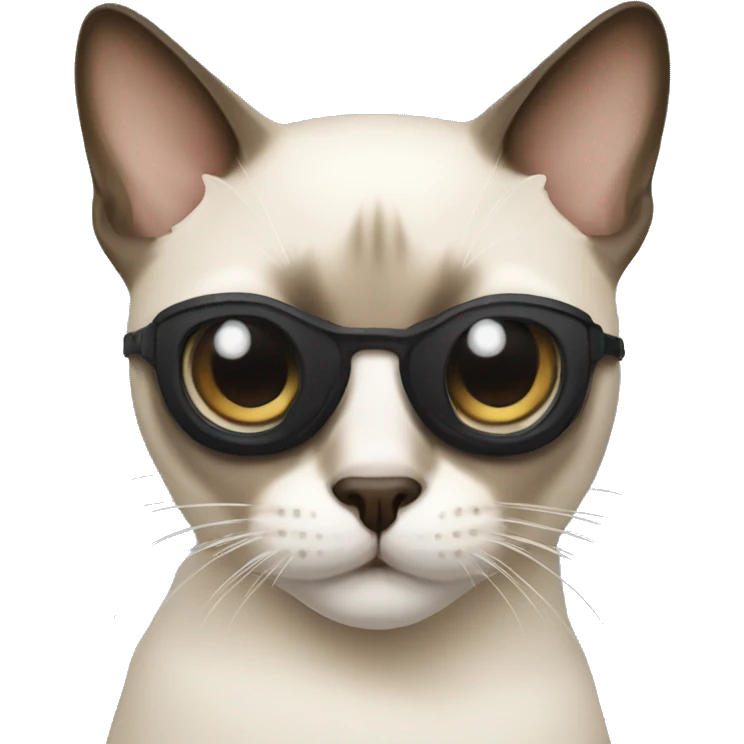 Siamese cat with eyepatch emoji