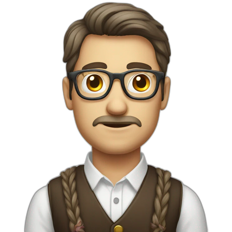 Sick Bavarian nerd emoji