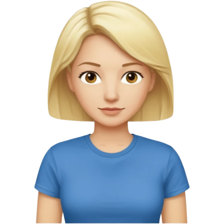 blond professional in mid-30s to 40s dressed casual emoji