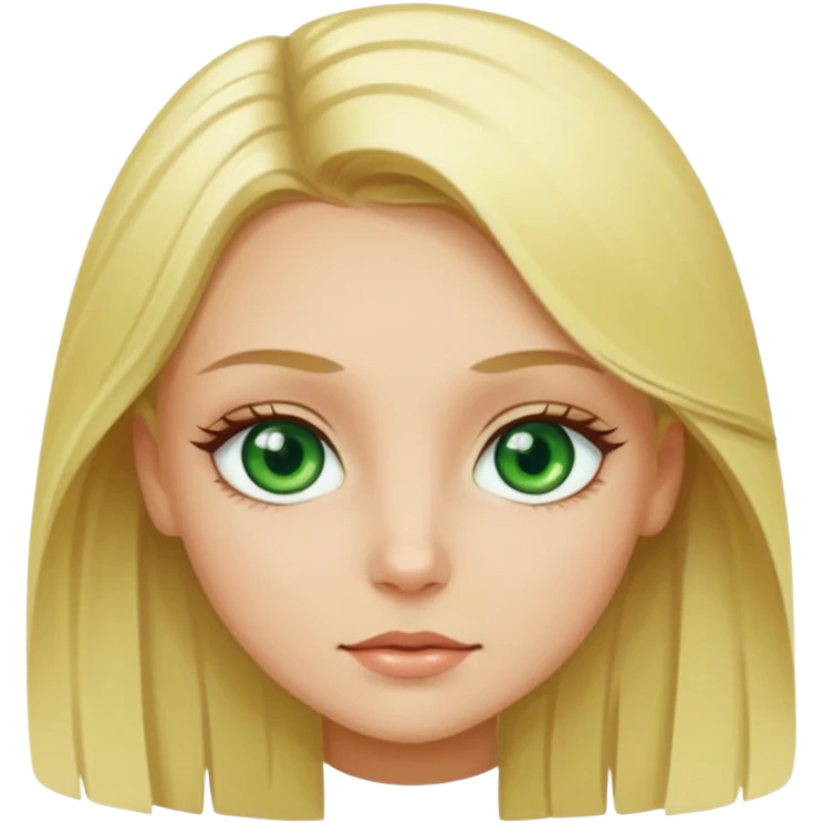 A beautiful green eye white skin blonde girl emoji