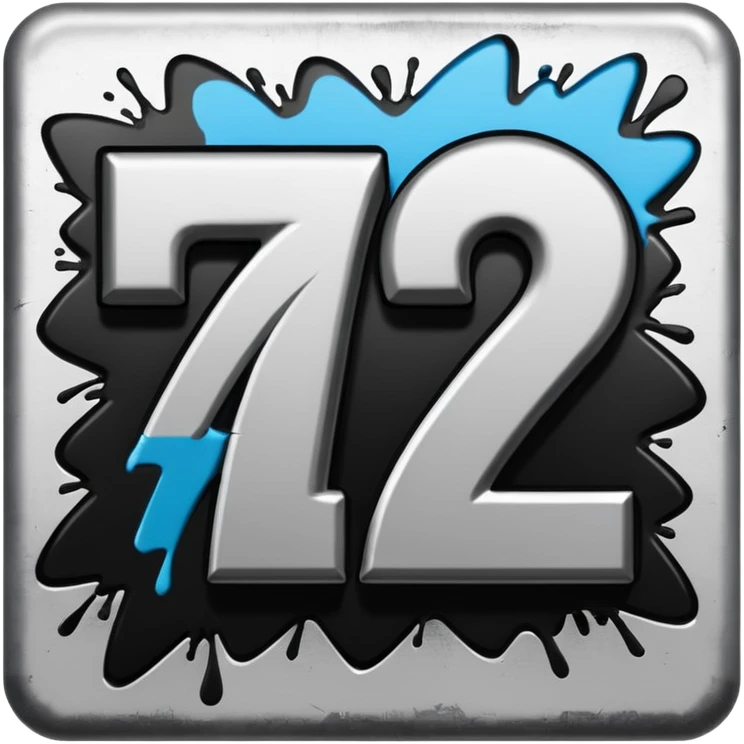 Граффити надпись: 72 emoji