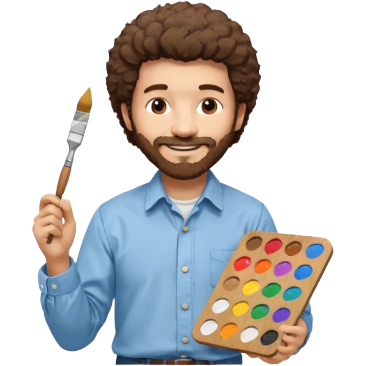 bob ross painting emoji