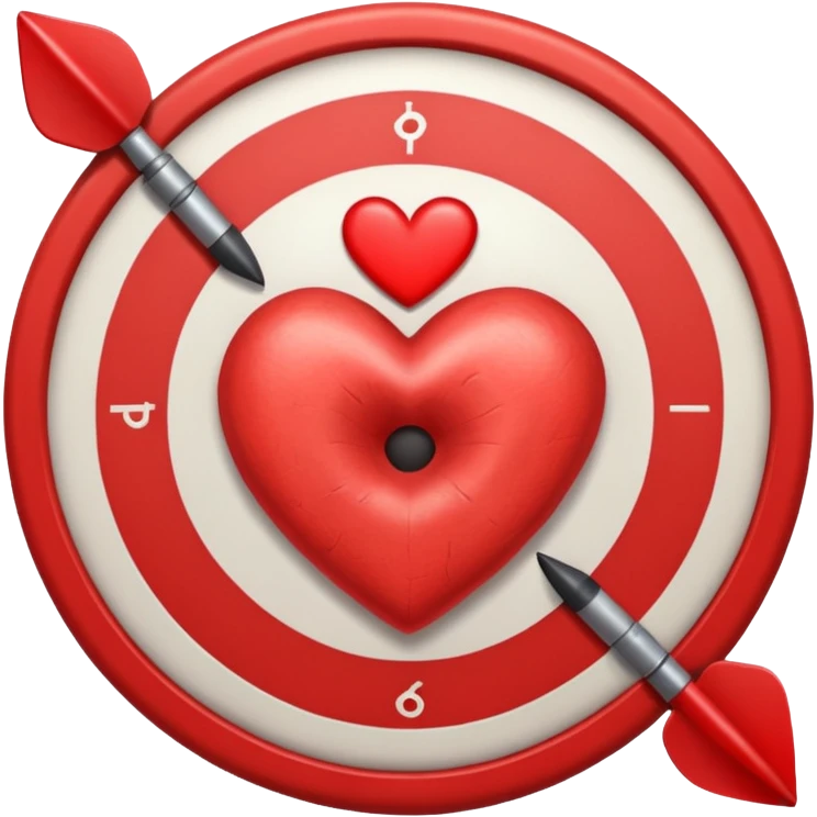 heart in the middle of the target emoji