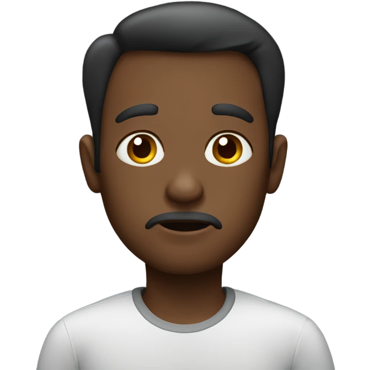 A human with a constipated look emoji