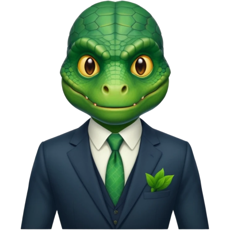capitalist reptilian in a suit emoji